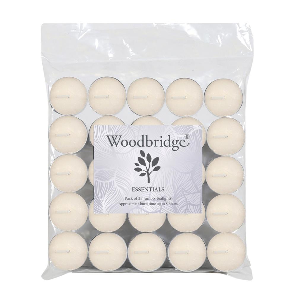 Woodbridge Ivory Unscented Long Burn Tealights (Pack of 25) £4.04